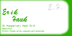 erik hauk business card